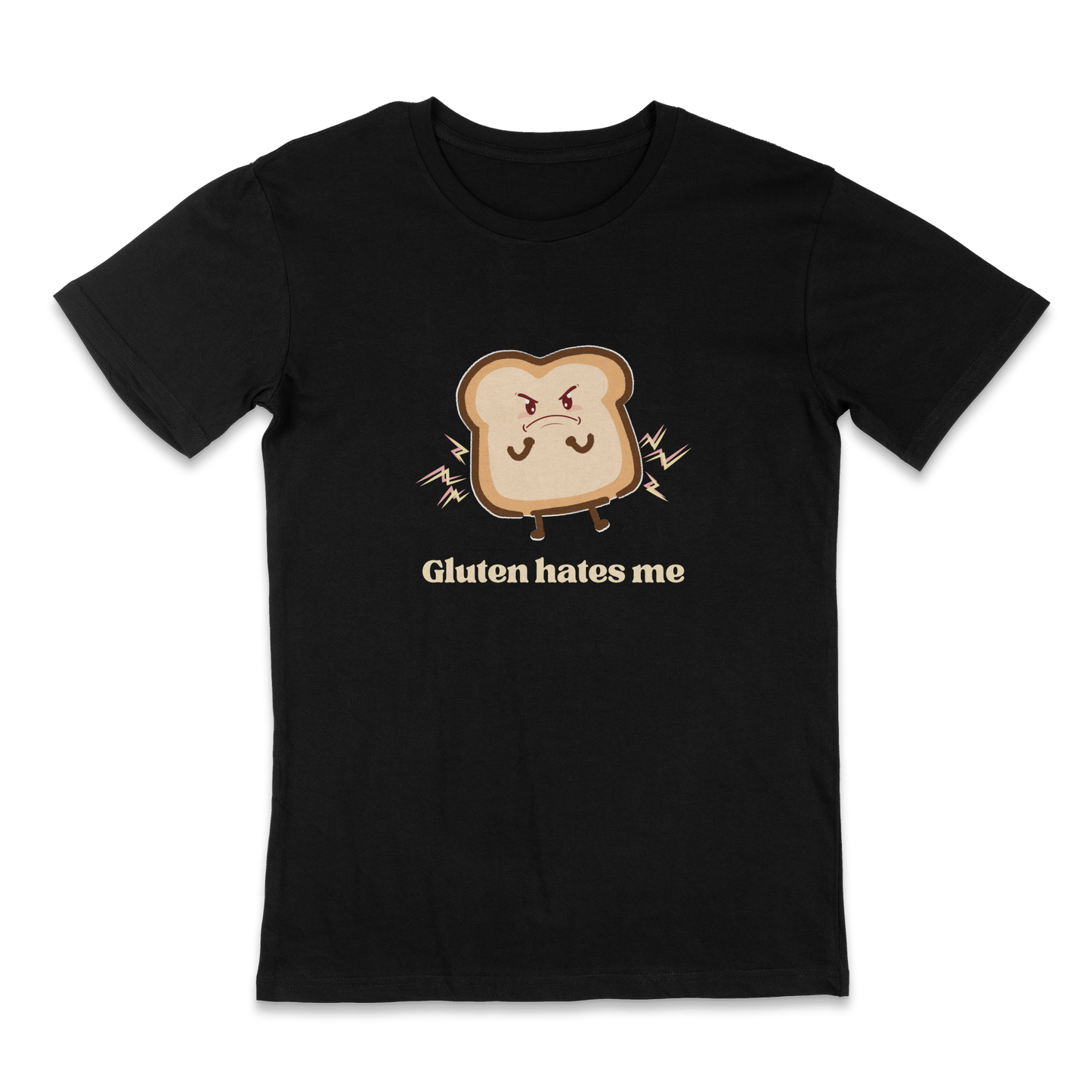 Gluten hates me - funny t-shirt